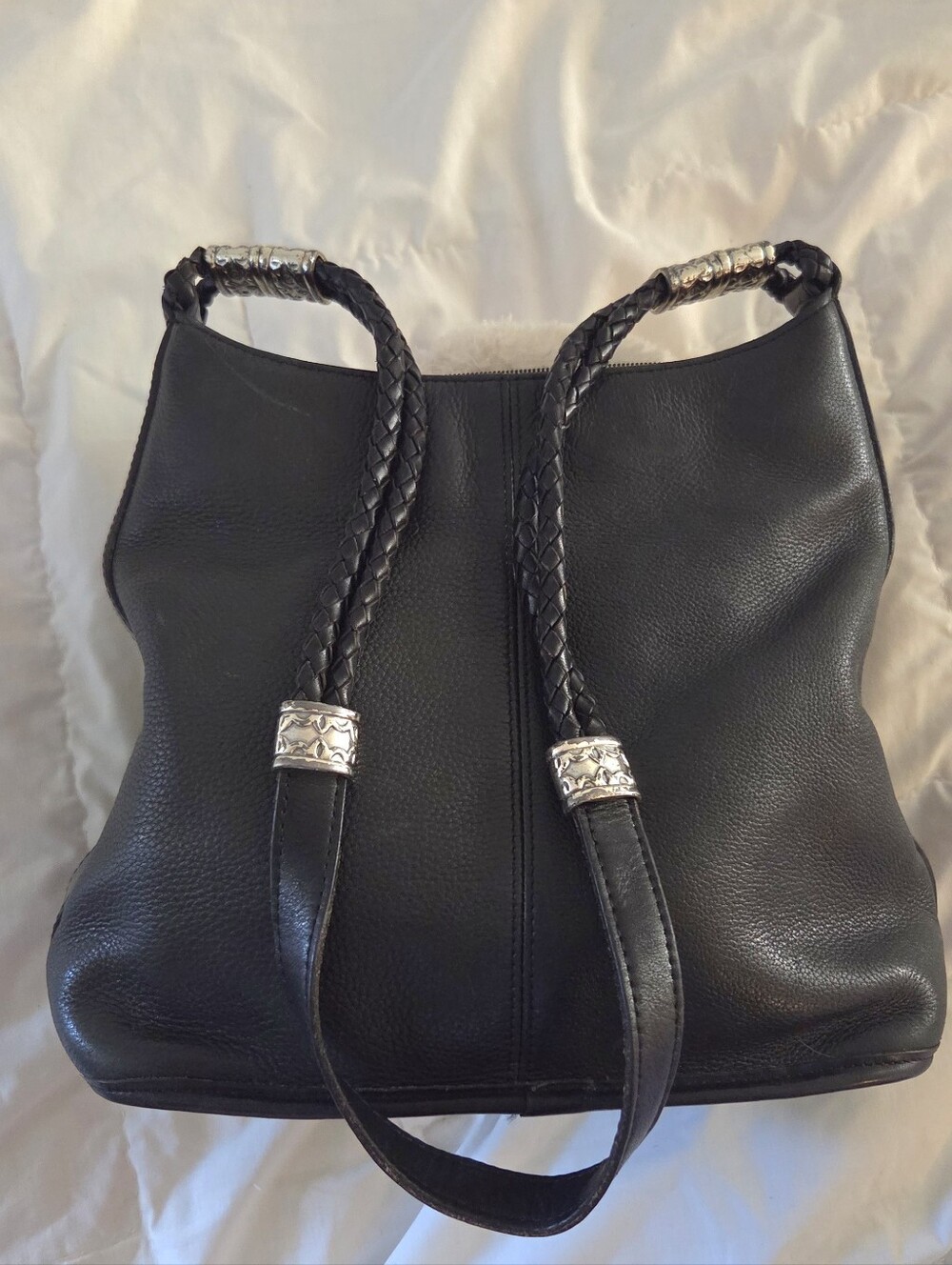 Vintage Fossil Black Leather Bag